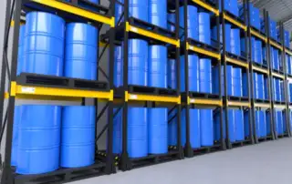 Lubricant storage in a warehouse